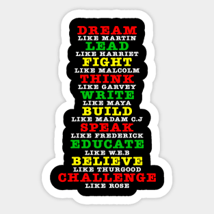 African American Leaders Black History Month Sticker